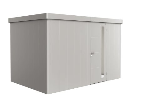 BIOHORT Gerätehaus Neo 2D Standardtür 348x236x222 cm, Silber-Metallic