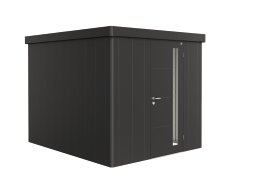 BIOHORT Gerätehaus Neo 3B Standardtür 236x292x222 cm, Dunkelgrau-metallic