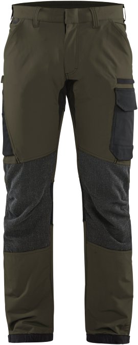 BLÅKLÄDER Service Arbeitshose 4-Wege Stretch  dunkel-oliv/schwarz