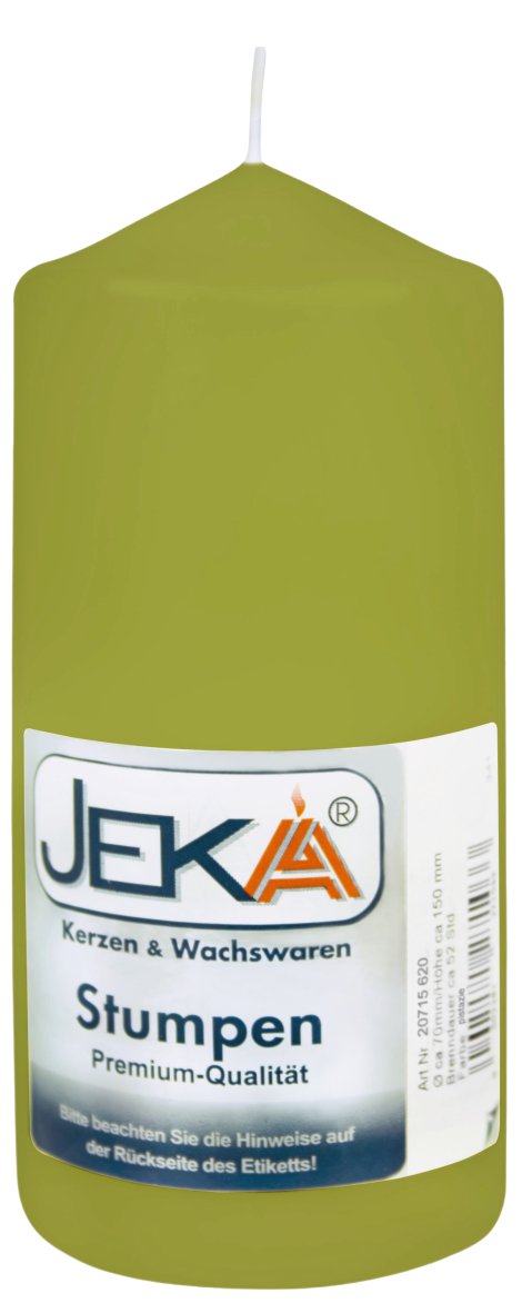 JEKA Stumpenkerze Pistazie 80x200 mm (ØxH)