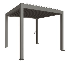 BIOHORT Pergola Quarzgrau-Metallic