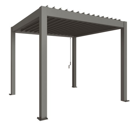 BIOHORT Pergola,  4x3,5 m, Quarzgrau-metallic