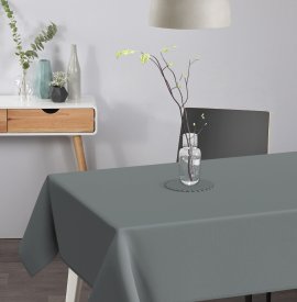 VENILIA Tischdecke Polyester Unigrau 180x180 cm, quadrat