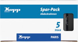 KOPP Rahmen Paris 2-fach Mattschwarz Sparpack 5er-Set