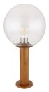 GLOBO LED-Sockelaußenleuchte Ossy Holzoptik klar 15W 25x50 cm(⌀xH)