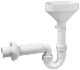 CORNAT Rezyklat Tropfwasser - Geruchverschluss mit Trichter 1 1/2" IG-AG, ø 50 mm, grau