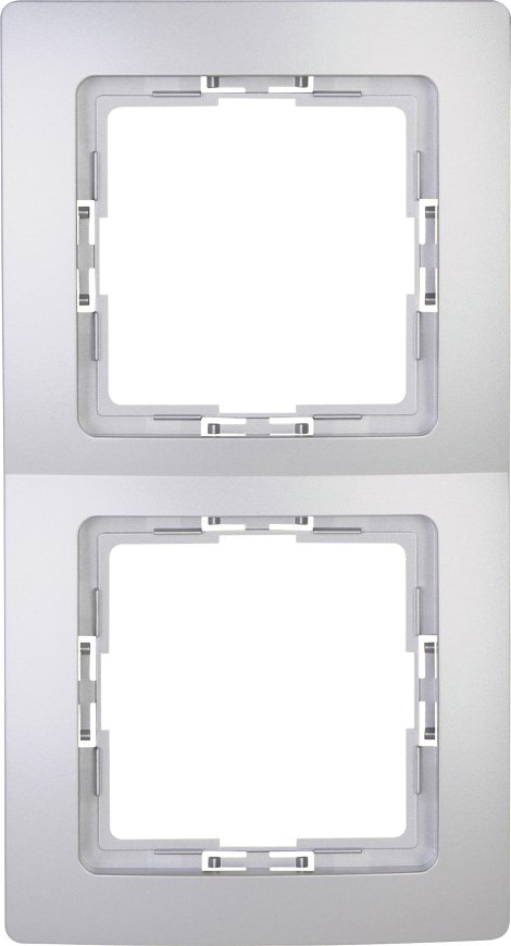 KOPP UP-Abdeckrahmen 2-fach Paris Silber