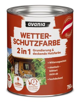 AVANIA Wetterschutzfarbe RAL9010 Weiß 750 ml