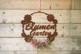 Dekoschild Mein Garten zum Hängen ⌀ 35 cm