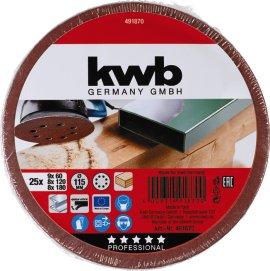 KWB Klett-Haftscheibe gelocht sortiert Ø 115 mm