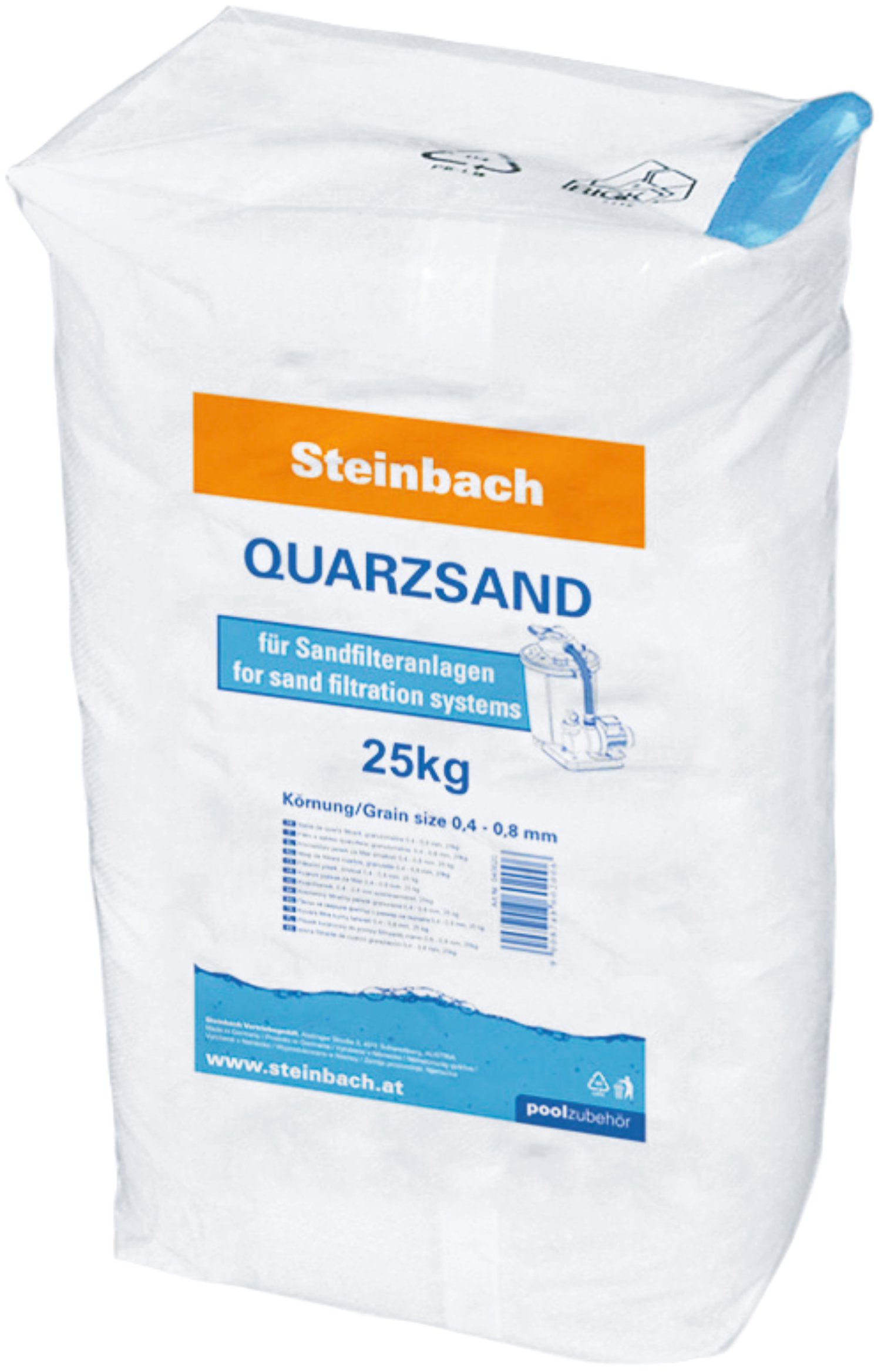 Quarzfiltersand 0,7-1,2 mm 25 kg | Lagerhaus