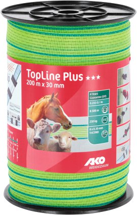 AKO Band TopLine Plus 200 m, neon-gelb/blau