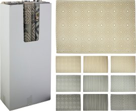 Outdoor-Teppich Grau/Beige 120x180 cm