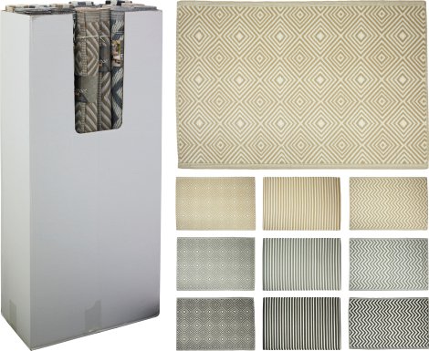 Outdoor-Teppich Schwarz/Grau/Taupe 120x180 cm
