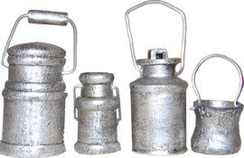 Milchkanne Silber 3-8 cm