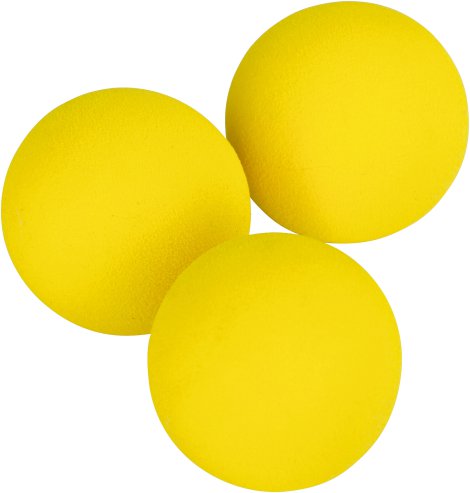 Schaumstoffball Ø 4,5 cm, gelb 3 Stk.