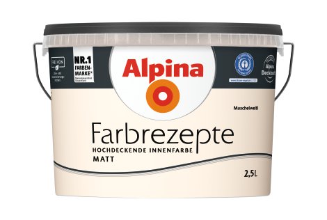 ALPINA Farbrezepte Muschelweiß 2,5 l