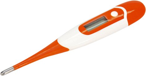 Digital Thermometer mit flexibler Sonde, orange