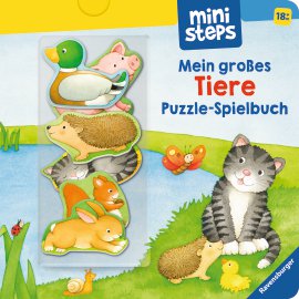 RAVENSBURGER Buch Mein großes Tiere Puzzle-Spielbuch