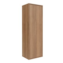 High-Midischrank VITA mit 1 Tür (Anschlag links, grifflos) 40,2x32x125,7 cm, 2 feste Böden, 2 Glaseinlegeböden, Korpus+Front Summer-Oak-Optik