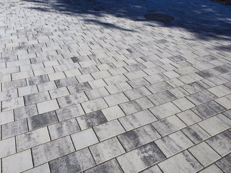 EBENSEER Kombipflasterstein Colorado 8 cm Graphitweiß