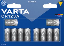 VARTA Zylindrische Lithium-Fotobatterie 3V CR123A 10er Pack