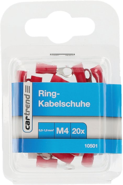 CARTREND Ring-Kabelschuh Rot M4 20 Stk.