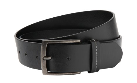 Herren Gürtel Schwarz 90 cm