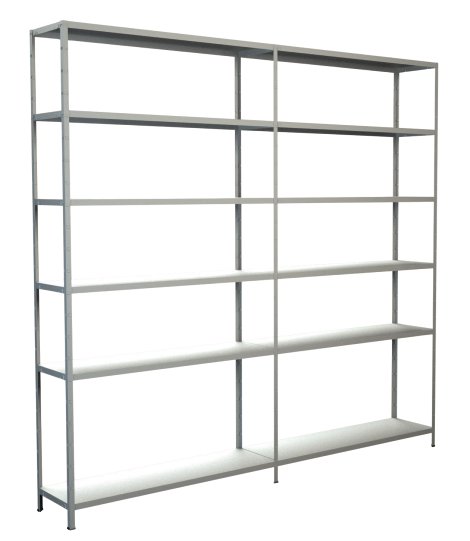 SCHULTE REGALWELT Grund + Anbauregal 12 Böden Weiß 230x240x35 cm