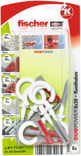 FISCHER UniversaldübelDuopower RH K NV 6 mm