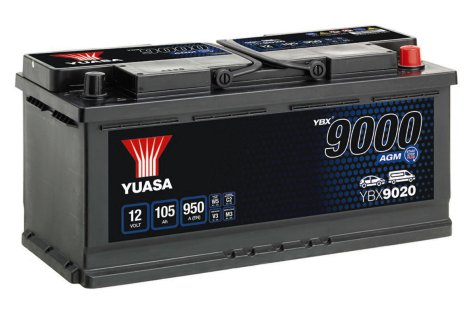 Yuasa AGM Starterbatterie YBX9020 12V 105Ah