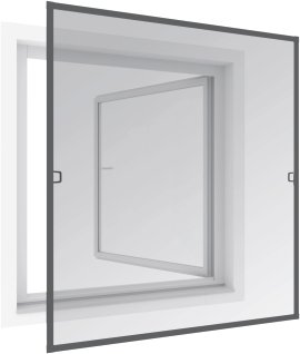 WINDHAGER Insektenschutzfenster ULTRA Flat Anthrazit