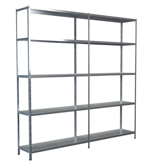 SCHULTE REGALWELT Grund + Anbauregal 10 Böden verzinkt 200x200x35 cm