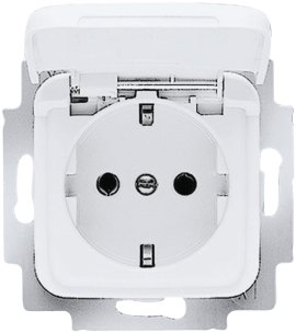 BUSCH-JÄGER Reflex Steckdose + Deckel