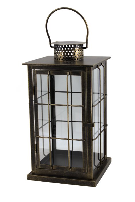 TALOO Laterne Locarno Gold 19x19x36,5 cm