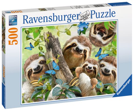 RAVENSBURGER Puzzle Faultier Selfie 500-tlg.