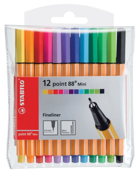 STABILO Fineliner Point 88 Mini 12 Stk.