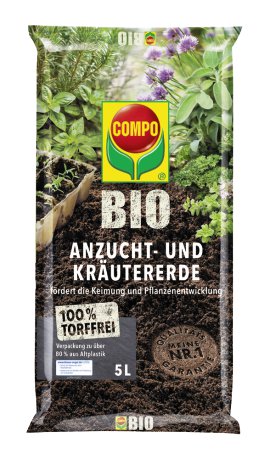 COMPO® Bio Anzucht- und Kräutererde torffrei 5 l