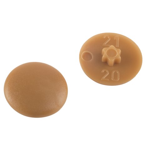 SUKI Kunststoff-Abdeckkappe T20 4-4,5 mm Dunkelbeige 30 Stk.