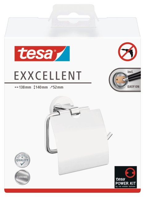 TESA Toilettenpapierhalter Exxcellent mit Deckel