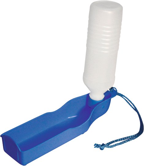 Reisetrinkflasche 500 ml, weiß/blau