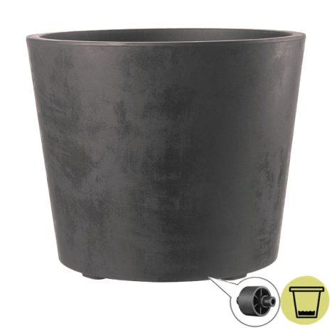 DEROMA Pflanztopf Millennium Anthrazit 59 cm