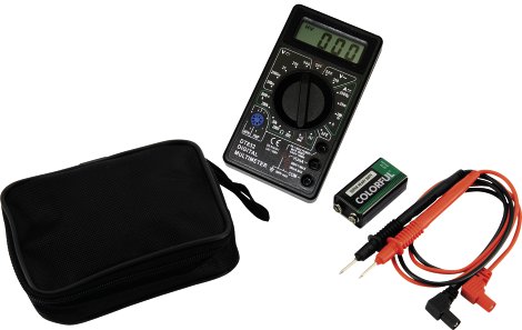 Hand-Multimeter digital mit Tasche