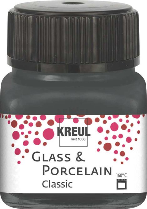 KREUL Malfarbe Glass & Porcelain Classic Grau 20 ml