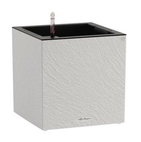 LECHUZA Pflanzgefäß Low Schiefer-Grau 30 cm