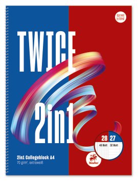 URSUS Collageblock A4 liniert & kariert 40+40 Blatt