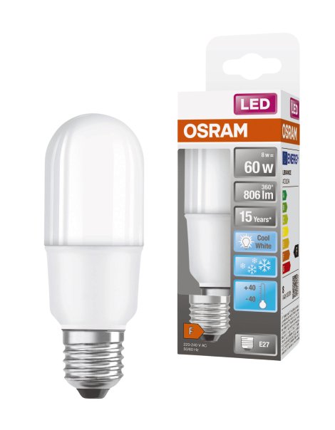 OSRAM Energiesparlampe Star Stick E27 8W/840