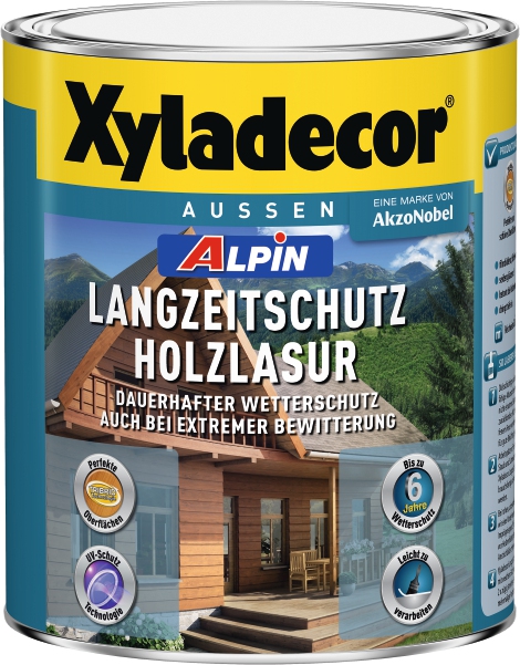 XYLADECOR Alpin Langzeitschutz Holzlasur Eiche 1 l