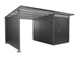 BIOHORT Seitenwand für Seitendach für Gerätehaus AvantGarde Dunkelgrau-Metallic M