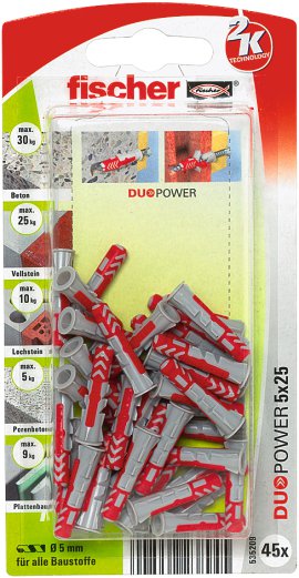 FISCHER Dübel DuoPower 5x25 mm